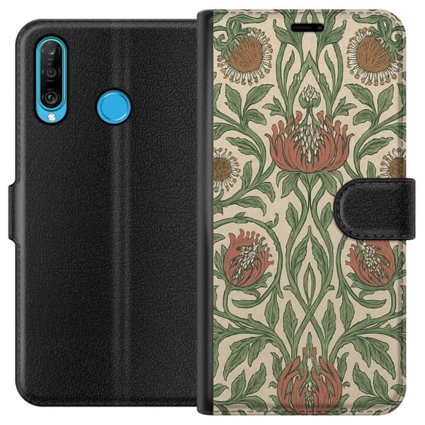 Huawei P30 lite Tegnebogsetui Blad Detaljer