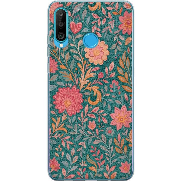 Huawei P30 lite Gjennomsiktig deksel Floral Dream