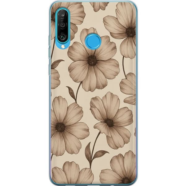 Huawei P30 lite Gennemsigtig cover Pastel Rush