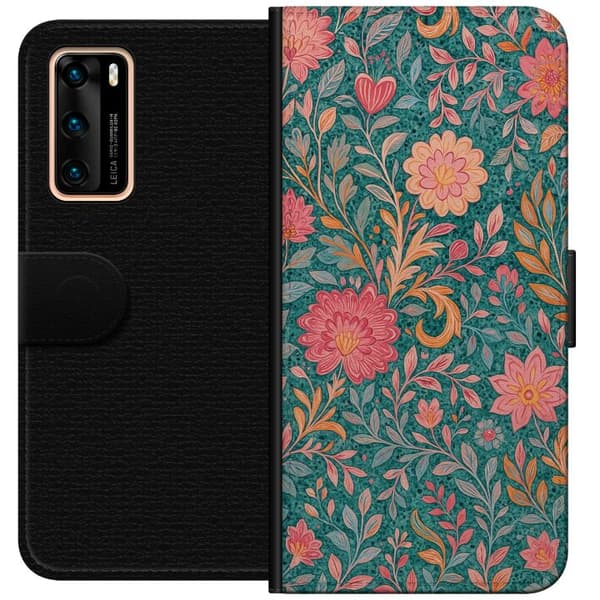 Huawei P40 Tegnebogsetui Floral Dream
