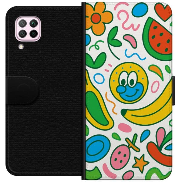 Huawei P40 lite Tegnebogsetui Sommerfugle Slør
