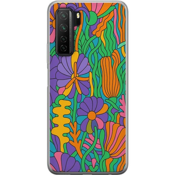 Huawei P40 lite 5G Läpinäkyvä kuori Värien räjähdys