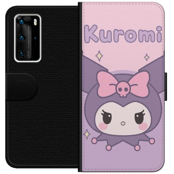 Huawei P40 Pro Tegnebogsetui Kuromi Kawaii