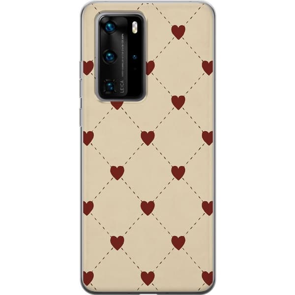 Huawei P40 Pro Gennemsigtig cover Hjertegitter