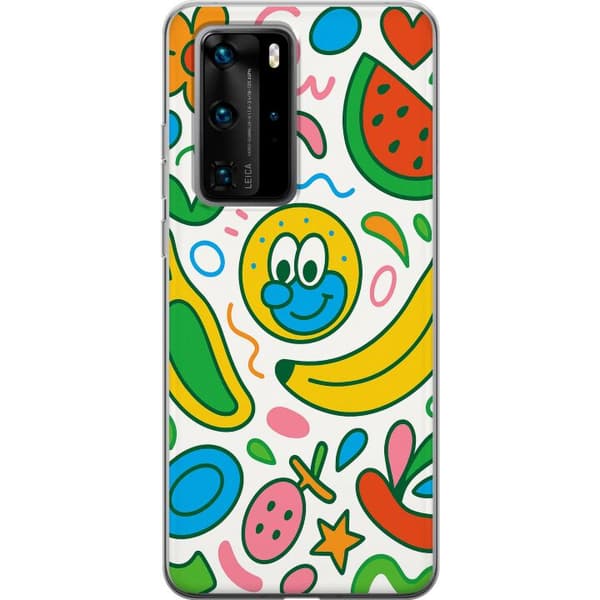 Huawei P40 Pro Läpinäkyvä kuori Perhosverho
