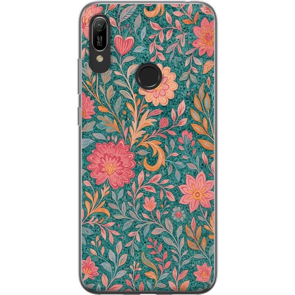 Huawei Y6 (2019) Gennemsigtig cover Floral Dream