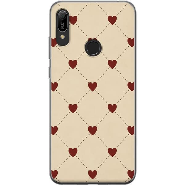 Huawei Y6 (2019) Genomskinligt Skal Heart Grid