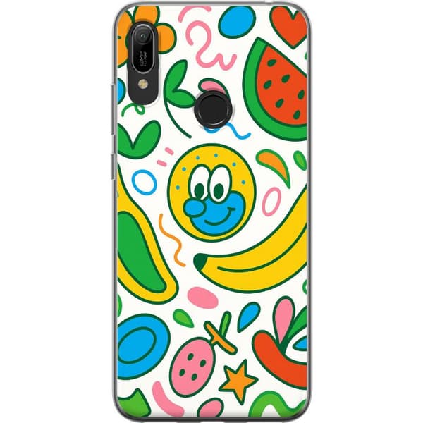 Huawei Y6 (2019) Gennemsigtig cover Sommerfugle Slør