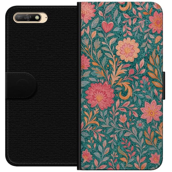 Huawei Y6 (2018) Tegnebogsetui Floral Dream