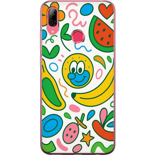 Huawei Y7 (2019) Läpinäkyvä kuori Perhosverho