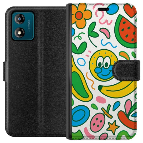 Motorola Moto E13 Tegnebogsetui Sommerfugle Slør