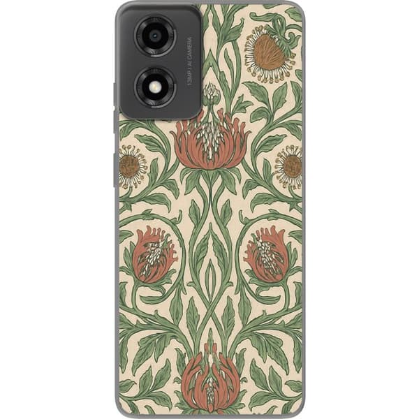 Motorola Moto E14 Genomskinligt Skal Petal Details
