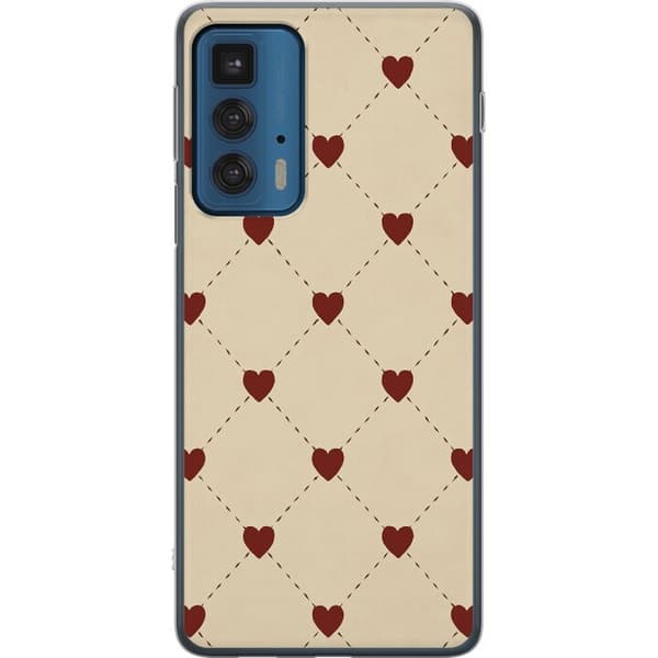 Motorola Edge 20 Pro Genomskinligt Skal Heart Grid