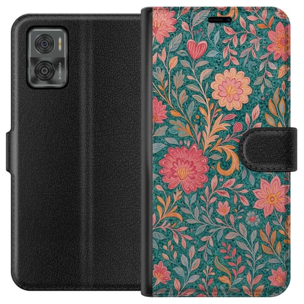 Motorola Moto E22i Lommeboketui Floral Dream