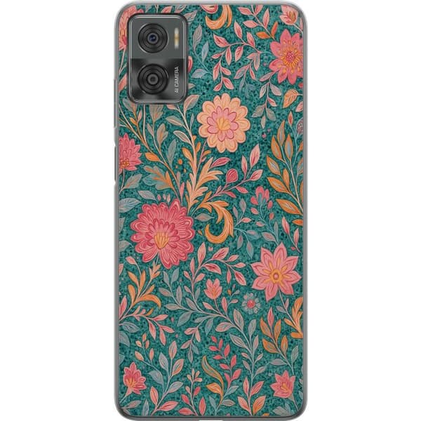 Motorola Moto E22i Gennemsigtig cover Floral Dream