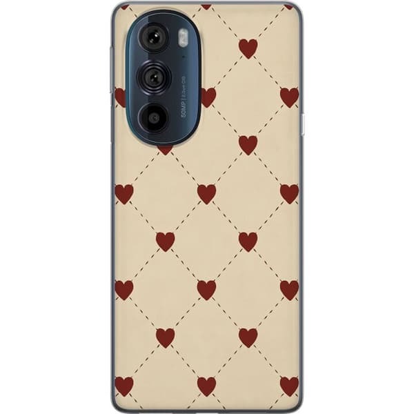 Motorola Edge 30 Pro Läpinäkyvä kuori Sydänverkko