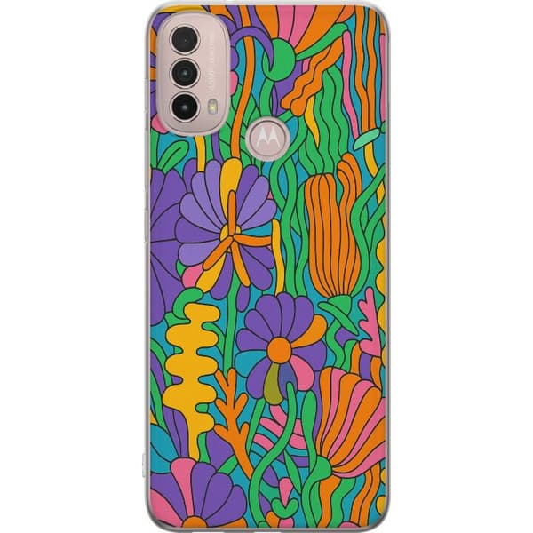 Motorola Moto E40 Genomskinligt Skal Color Pop