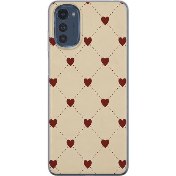 Motorola Moto E32s Läpinäkyvä kuori Sydänverkko