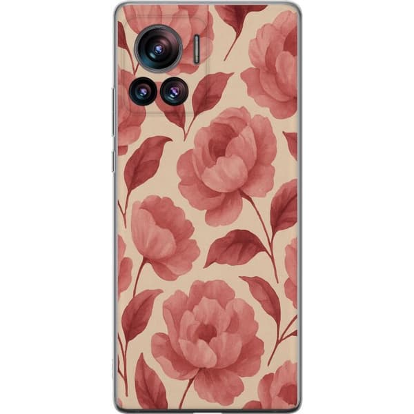 Motorola Edge 30 Ultra Gjennomsiktig deksel Rose Blomst