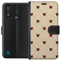 Miniatyrbillede 1 af 3: Motorola Moto E6i Tegnebogsetui Hjertegitter
