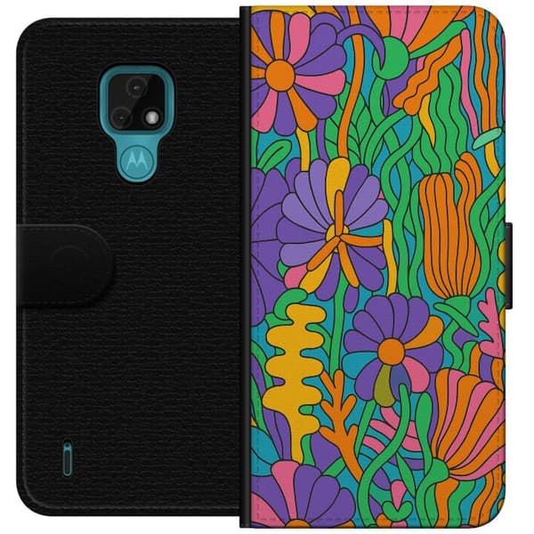 Motorola Moto E7 Lompakkokotelo Värien räjähdys
