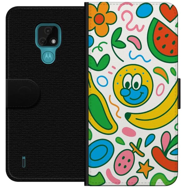 Motorola Moto E7 Lommeboketui Sommerfuglslør