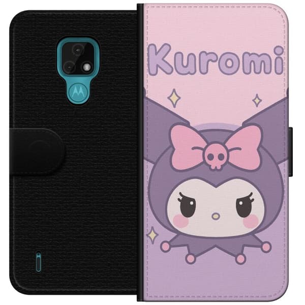 Motorola Moto E7 Lommeboketui Kuromi Kawaii