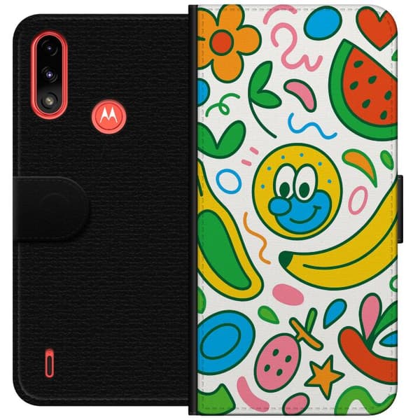 Motorola Moto E7 Power Lompakkokotelo Perhosverho