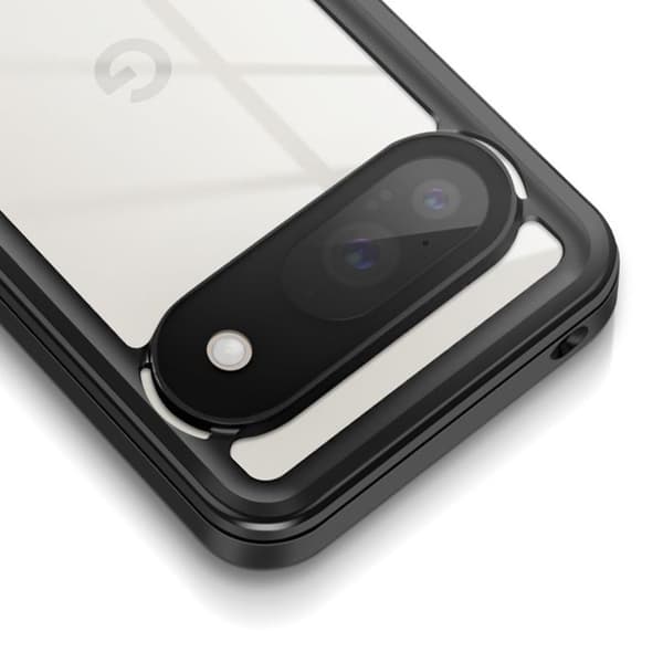 Heltäckande skal för Google Pixel 9 och 9 Pro Vattentålig IP68 Stötabsorberande Redpepper Transparent