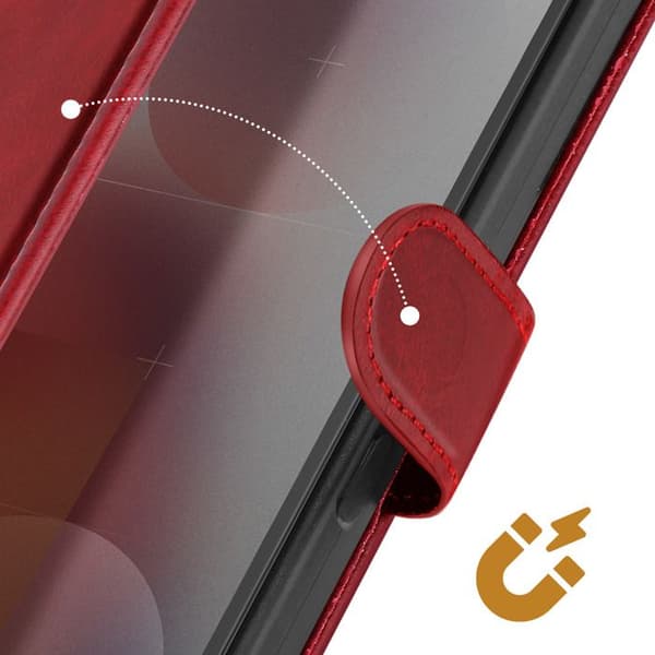 Fodral för Nothing Phone 3a Pro Flip Stöd Plånbok Röd