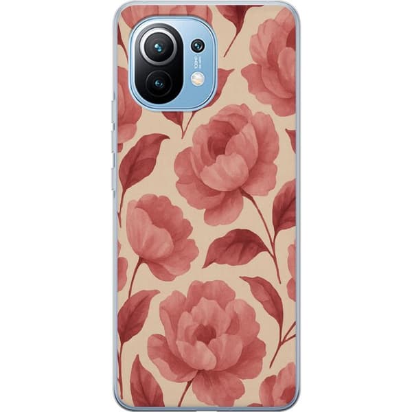 Xiaomi Mi 11 Gennemsigtig cover Roseblomst