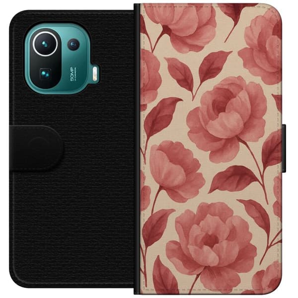Xiaomi Mi 11 Pro Lompakkokotelo Ruusun Kukinta