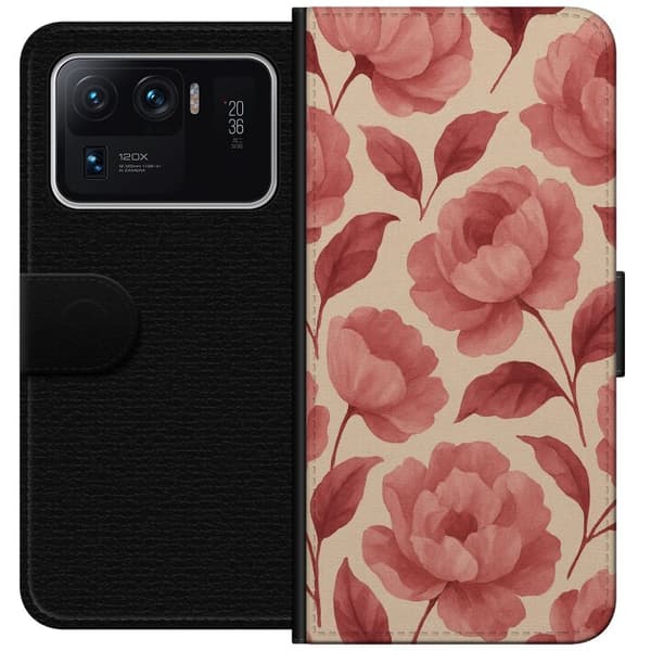Xiaomi Mi 11 Ultra Tegnebogsetui Roseblomst