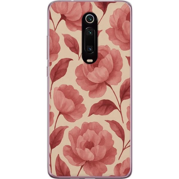 Xiaomi Mi 9T Pro  Gennemsigtig cover Roseblomst