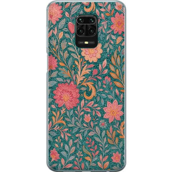 Xiaomi Redmi Note 9 Pro Gennemsigtig cover Floral Dream