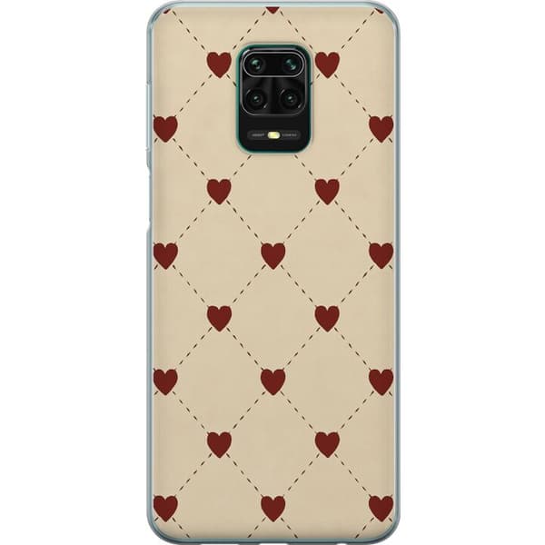 Xiaomi Redmi Note 9 Pro Genomskinligt Skal Heart Grid