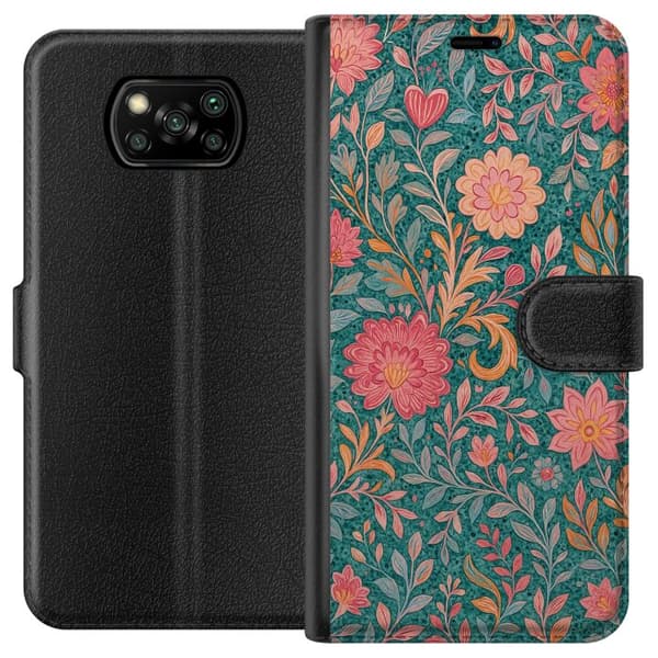 Xiaomi Poco X3 NFC Tegnebogsetui Floral Dream