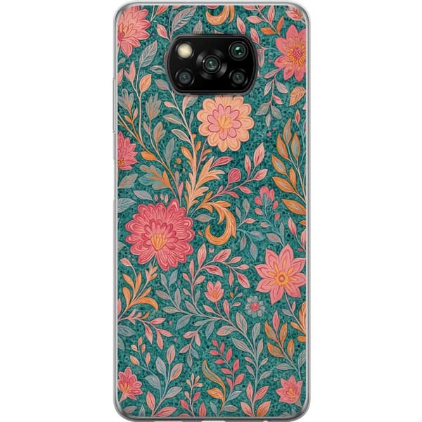 Xiaomi Poco X3 NFC Gennemsigtig cover Floral Dream