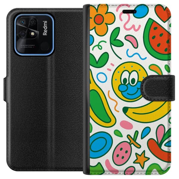 Xiaomi Redmi 10C Lommeboketui Sommerfuglslør