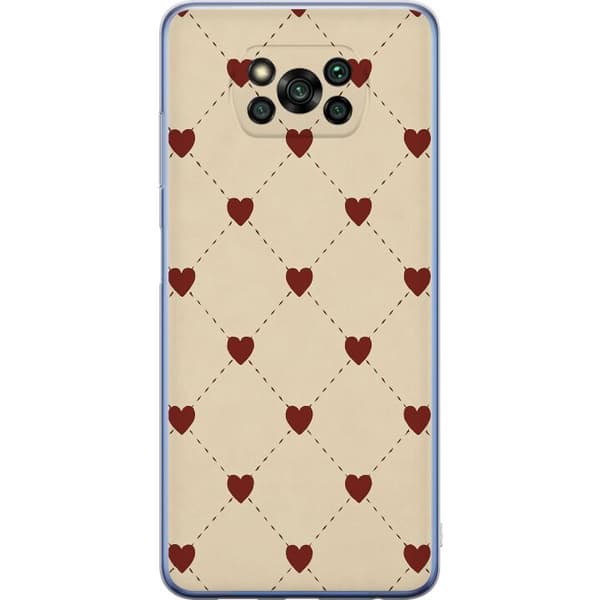 Xiaomi Poco X3 Pro Gennemsigtig cover Hjertegitter