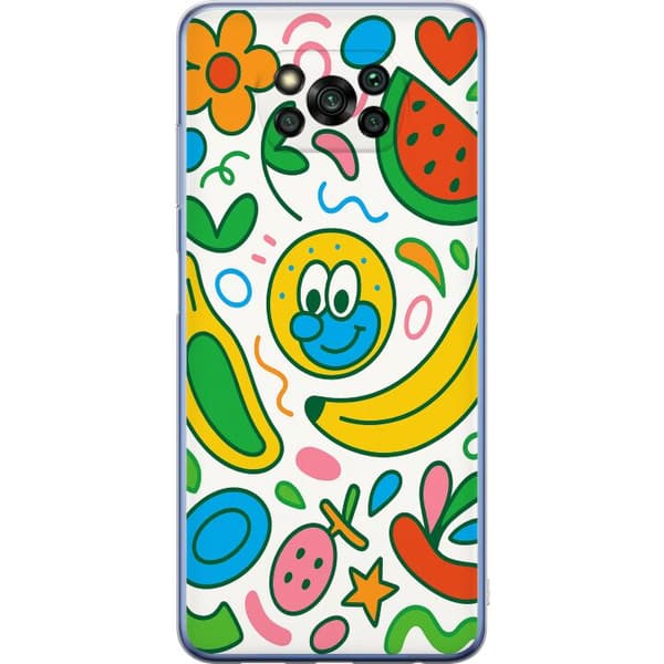 Xiaomi Poco X3 Pro Gennemsigtig cover Sommerfugle Slør