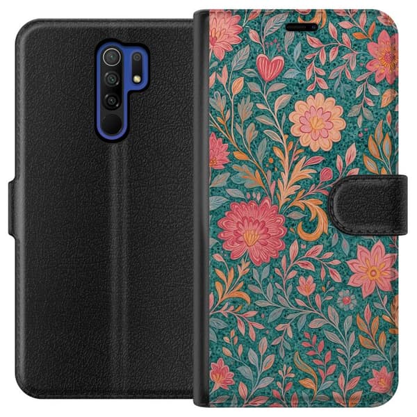 Xiaomi Redmi 9 Lommeboketui Floral Dream