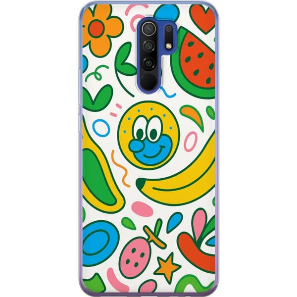 Xiaomi Redmi 9 Gennemsigtig cover Sommerfugle Slør