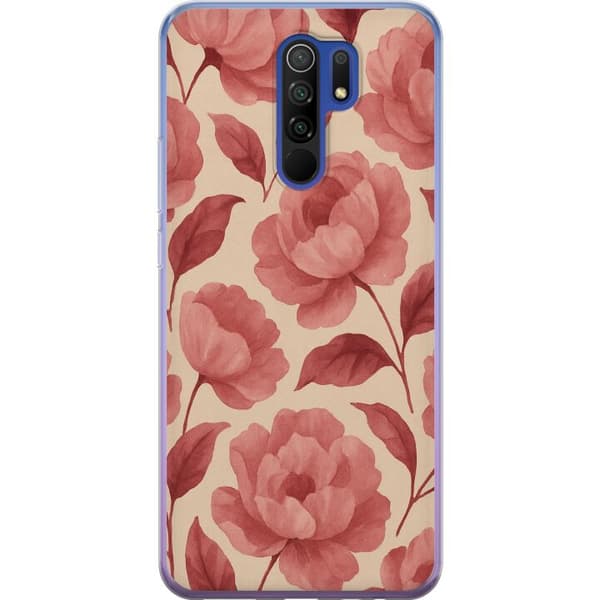 Xiaomi Redmi 9 Läpinäkyvä kuori Ruusun Kukinta