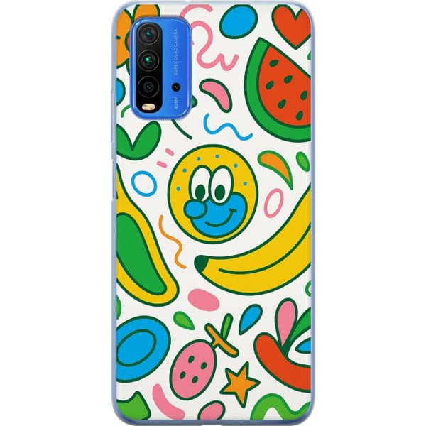 Xiaomi Redmi 9T Genomskinligt Skal Butterfly Veil