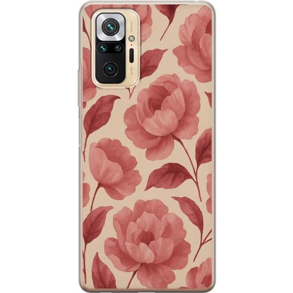 Xiaomi Redmi Note 10 Pro Gjennomsiktig deksel Rose Blomst