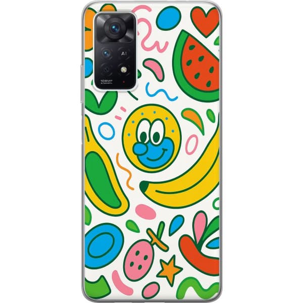 Xiaomi Redmi Note 11 Pro 5G Läpinäkyvä kuori Perhosverho