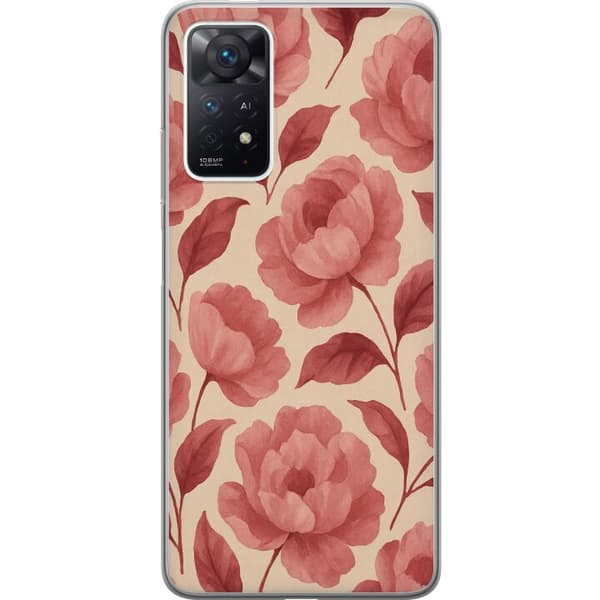 Xiaomi Redmi Note 11 Pro Genomskinligt Skal Rose Bloom