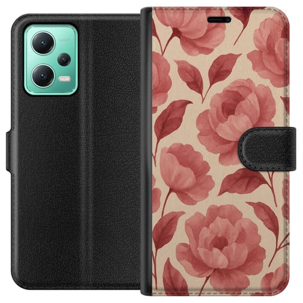 Xiaomi Redmi Note 12 Plånboksfodral Rose Bloom