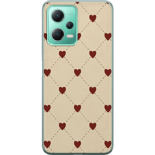 Xiaomi Redmi Note 12 Läpinäkyvä kuori Sydänverkko